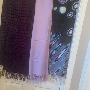 NWT Set of 3 Pashminas  in Purple tones